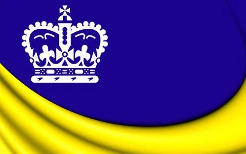 3D Flag of Regina (Saskatchewan), Canada. 3D Illustration. Stock Illustration