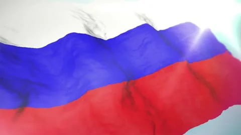 3d flag Russia Stock Footage 10751247