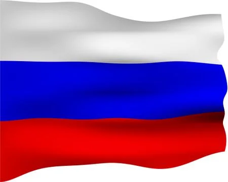 3D Flag of Russia Stock Illustration