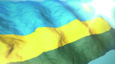 3d flag Rwanda Stock Footage 10751303