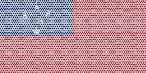 3D Flag of Samoa on metal Illustrazione stock