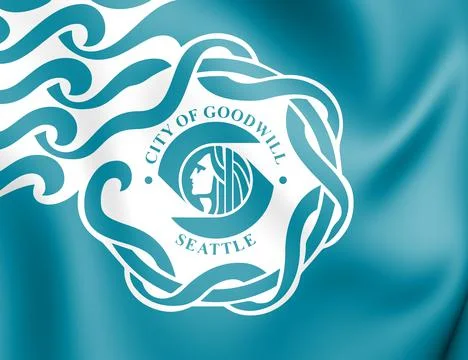 3D Flag of Seattle (Washington State), USA. 3D Illustration. Stock Illustration