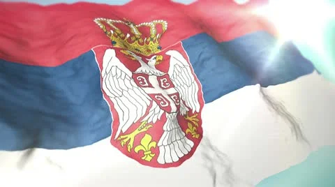 3d flag Serbia Stock Footage 10755904
