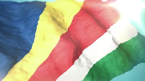 3d flag Seychelles Stock Footage 10755841