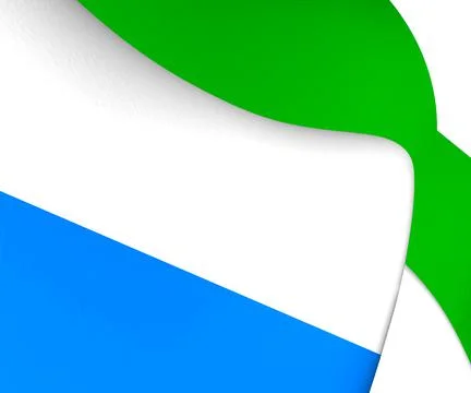 3D Flag of Sierra Leone. 3D Illustration. Illustrazione stock