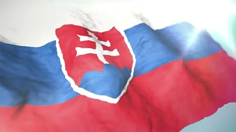 3d flag Slovakia Stock Footage 10755905