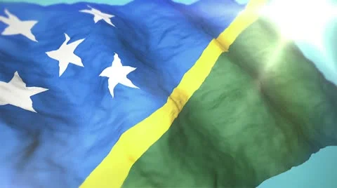 3d flag Solomon Islands Stock Footage 10755921