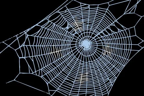 3D Flag on spider web Stock-Illustration