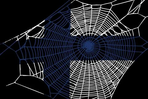 3D Flag on spider web Stockfoto's