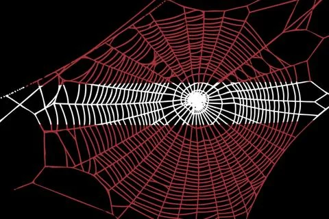 3D Flag on spider web Stock Photos