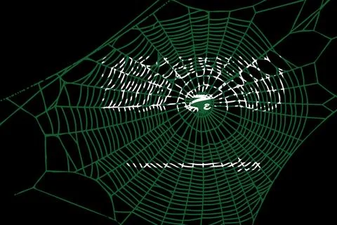 3D Flag on spider web Stock Photos