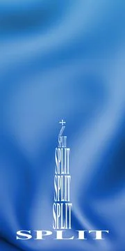 3D Flag of Split, Croatia. 3D Illustration. Stock Illustration