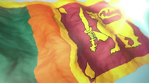 3d flag Sri Lanka Stock Footage 10755797