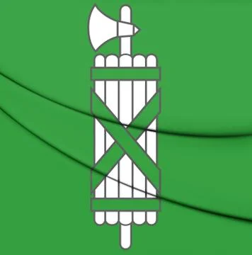 3D Flag of St. Gallen Canton, Switzerland. 3D Illustration. Stock Illustration