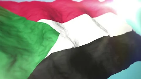 3d flag Sudan Stock Footage 10755787