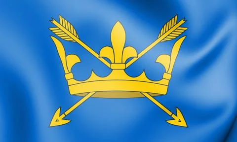 3D Flag of Suffolk County, England. 3D Illustration. Stock Illustration