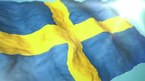 3d flag Sweden Stock Footage 10755799
