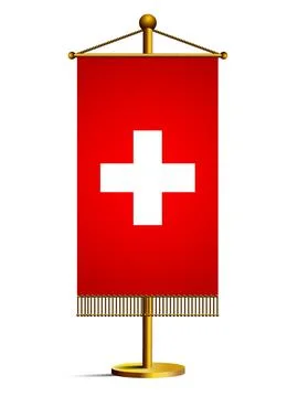 3D flag of Switzerland Stock Illustration