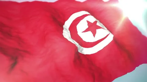 3d flag Tunisia Stock Footage 10758409