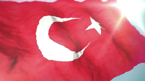 3d flag Turkey Stock Footage 10758415