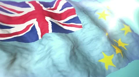 3d flag Tuvalu Stock Footage 10758430
