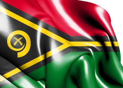 3D Flag of Vanuatu. 3D Illustration. Stock Illustration