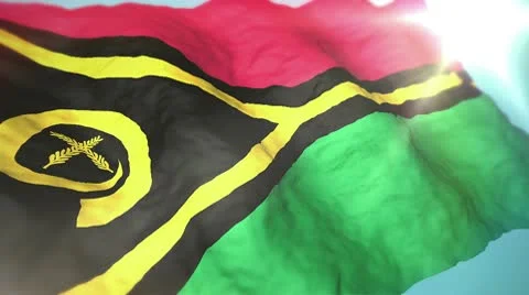 3d flag Vanuatu Stock Footage 10758355