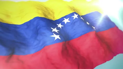 3d flag Venezuela Stock Footage 10758359