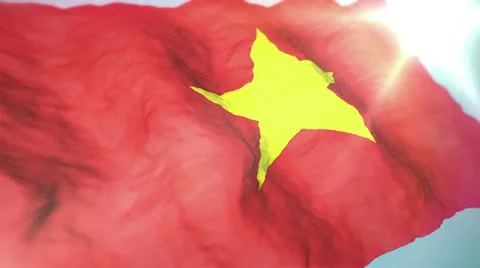 3d flag Vietnam Stock Footage 10758358