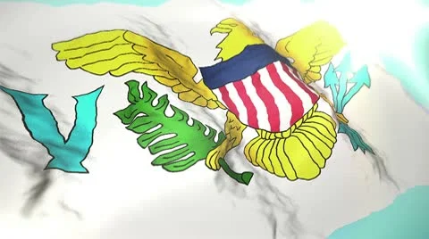 3d flag Virgin Island Stock Footage 10736407