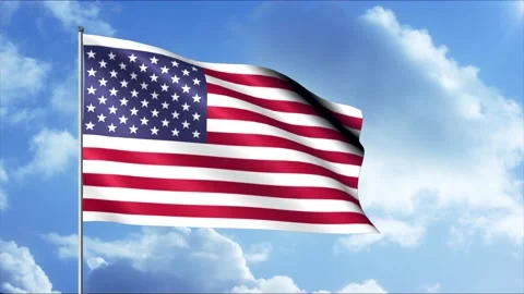 3D flag waving in wind. Motion. Flag of ... | Stock Video | Pond5