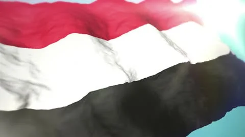 3d flag Yemen Stock Footage 10758326