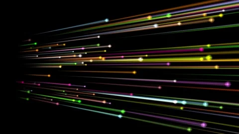 3D flares swarm on dark screen Stock Footage 340812560