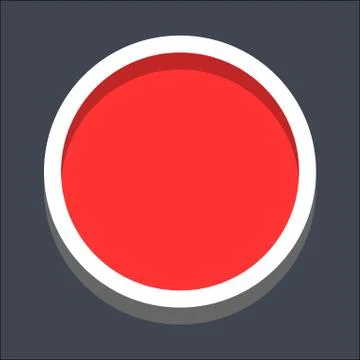 3D Flat Blank Circle Web Button Illustrazione stock