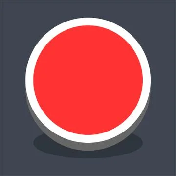 3D Flat Blank Circle Web Internet Button Illustrazione stock