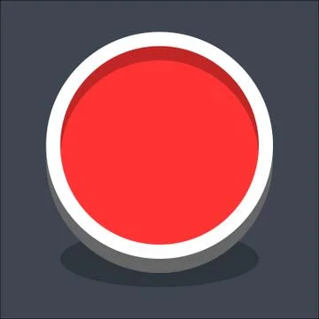 3D Flat Blank Circle Web Internet Button Stock Illustration