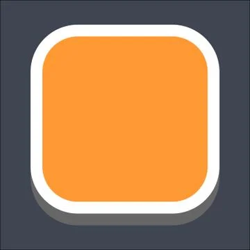 3D Flat Blank Square Web Button Illustrazione stock