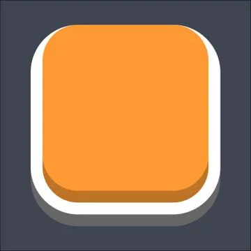 3D Flat Blank Square Web Button Illustrazione stock