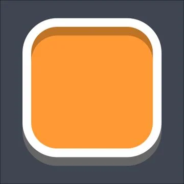 3D Flat Blank Square Web Button Illustrazione stock