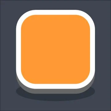 3D Flat Blank Square Web Internet Button Illustrazione stock