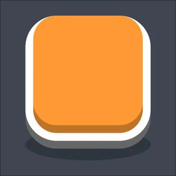 3D Flat Blank Square Web Internet Button 스톡 일러스트