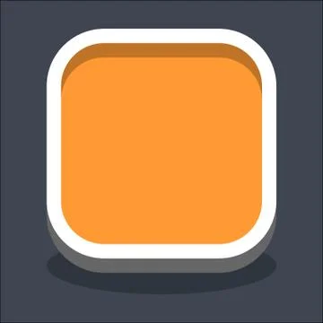 3D Flat Blank Square Web Internet Button 스톡 일러스트