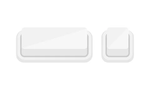 3D flat button on white background. Flat design. Template concept. Vector ill Illustrazione stock