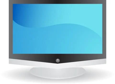 3d flat screen tv Illustrazione stock