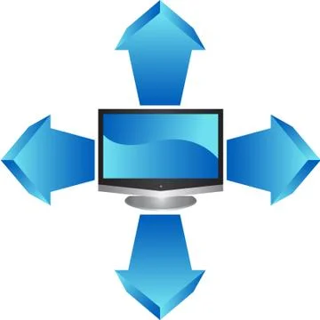 3d flat screen tv Stock Illustration