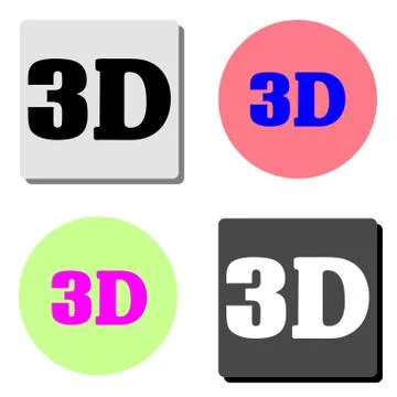 3D. flat vector icon 스톡 일러스트