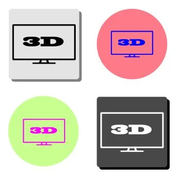 3D. flat vector icon Stock Illustration