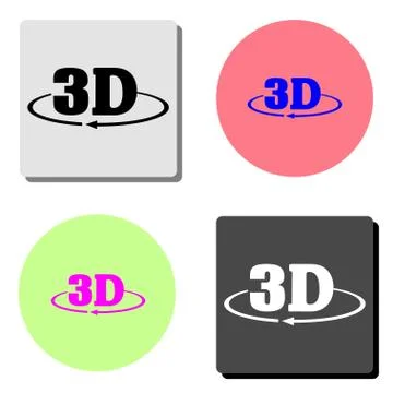 3D. flat vector icon Stock Illustration