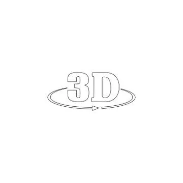 3D. flat vector icon Stock Illustration