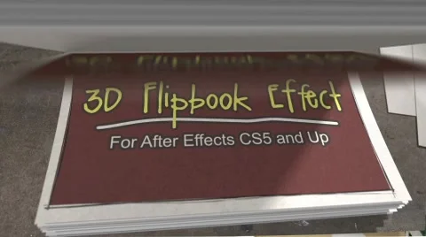 3D Flip Book Effect Stock After Effects